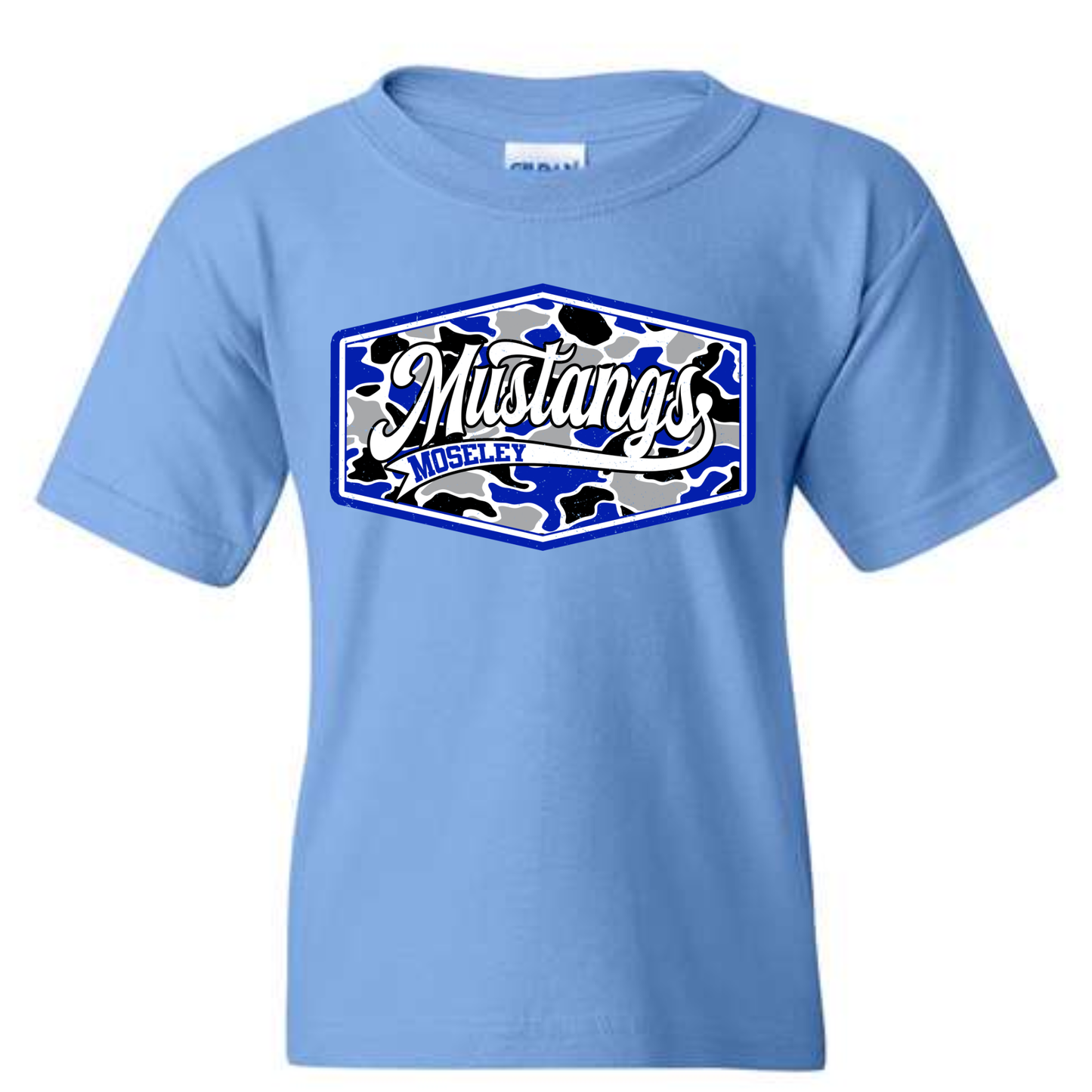 Blue Camo Mustangs Design