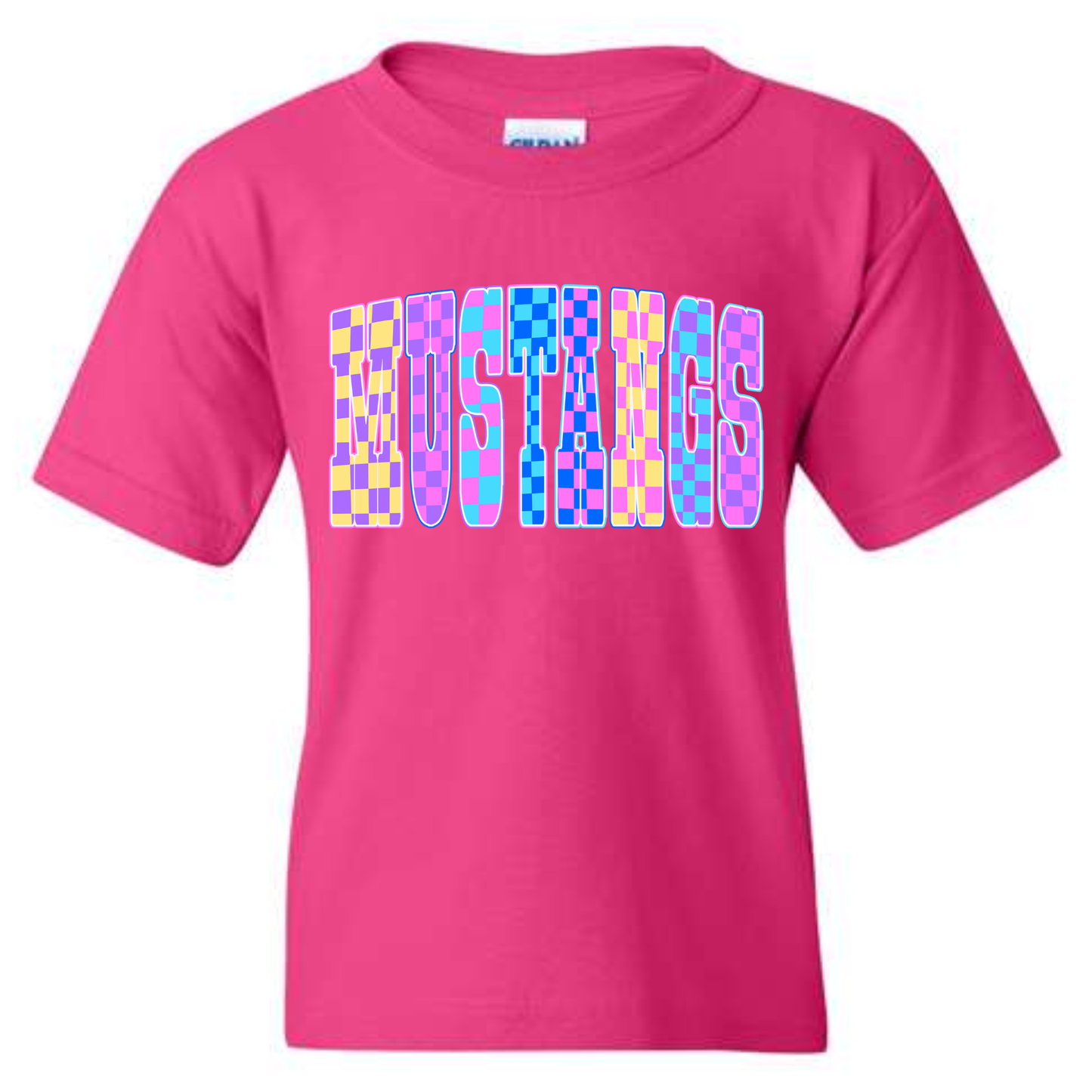 Colorful Plaid Mustangs Design