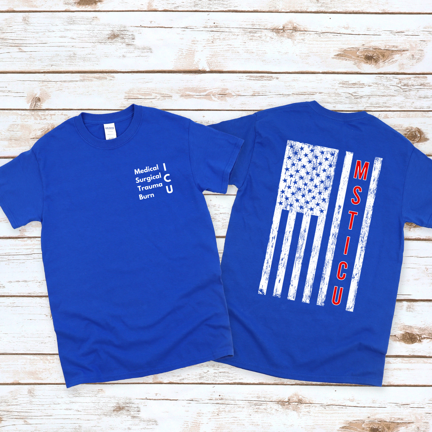 MSTICU Flag on Back Option