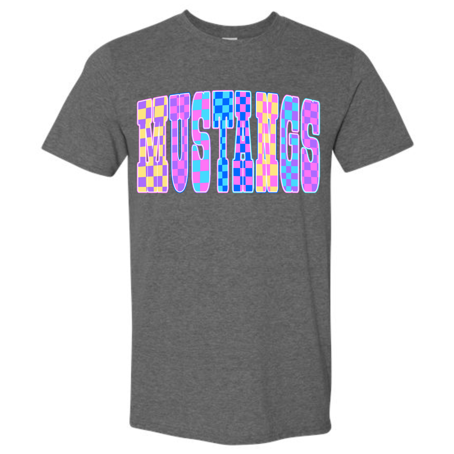 Colorful Plaid Mustangs Design