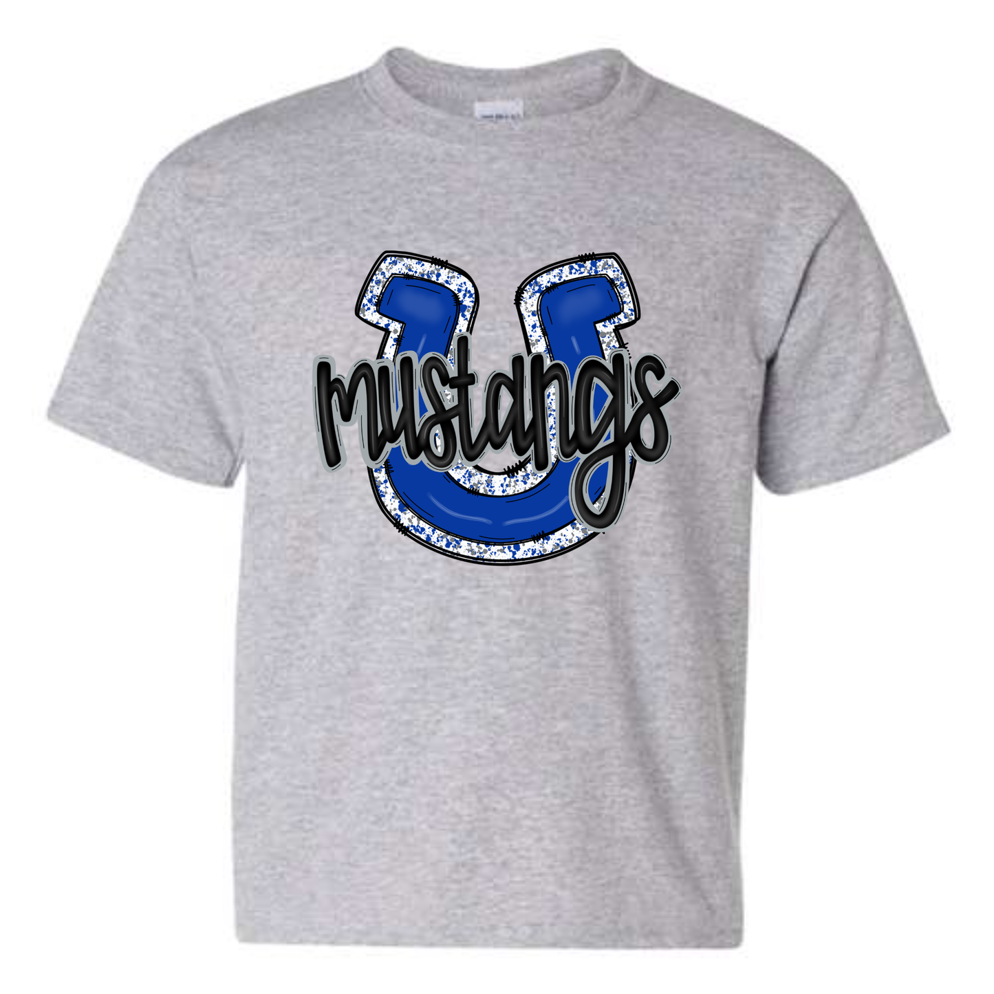 Mustangs Horseshoe Design T-Shirt and Hoodie